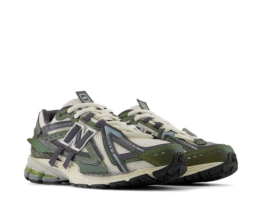 New Balance 1906A Olive Juice/Sea Salt/Woodland side view — multi-layer mesh upper