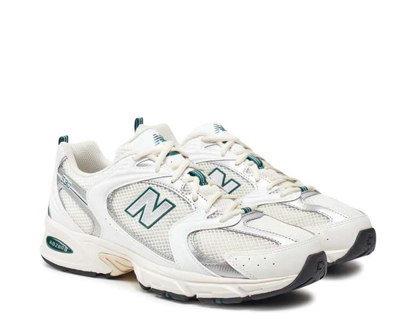 New Balance 530 Sea Salt lateral view — lightweight mesh upper