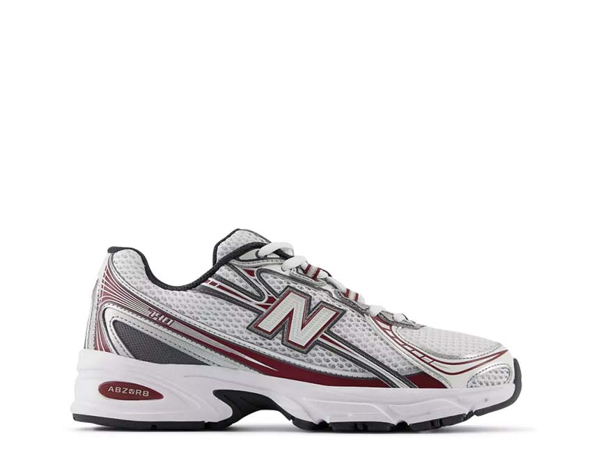 New Balance 740 Castlerock — sneaker homme coloris gris château rouge mercure