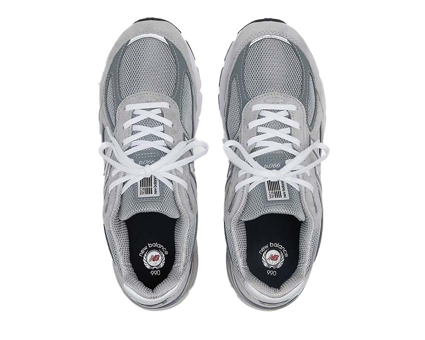 New Balance 990v4 Made in USA Grey détail — construction premium