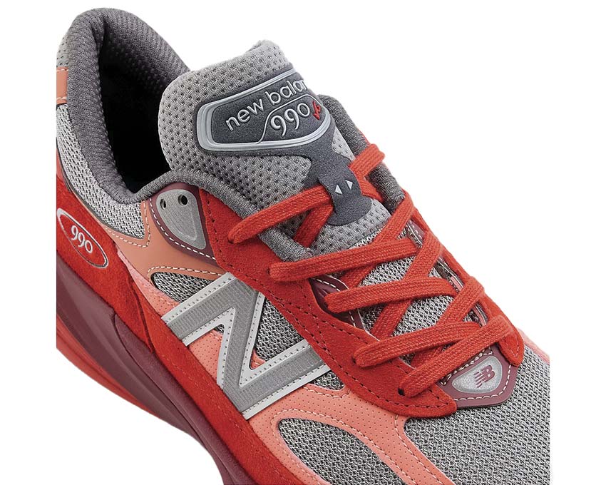 New Balance 990v6 Made in USA Molten Lava / Monarch Burgundy - Slate Grey U990RT6