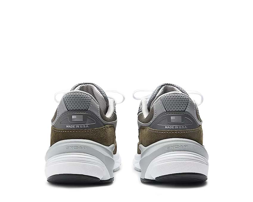 New Balance 990v6 Made in USA Olive — vue arrière talon