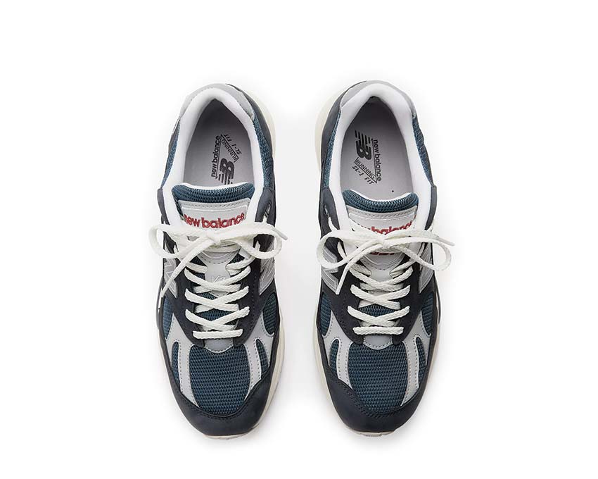 New Balance 991v2 Made in UK Total Eclipse Indian Teal dettaglio — pannelli premium