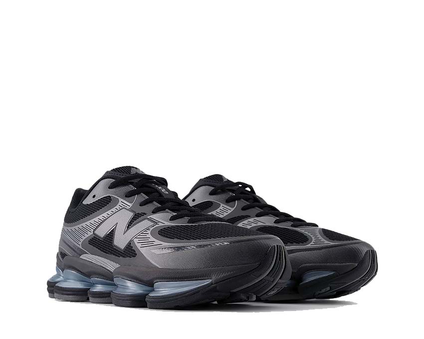New Balance Abzorb 2000 Black vista laterale — colorway Dark Silver