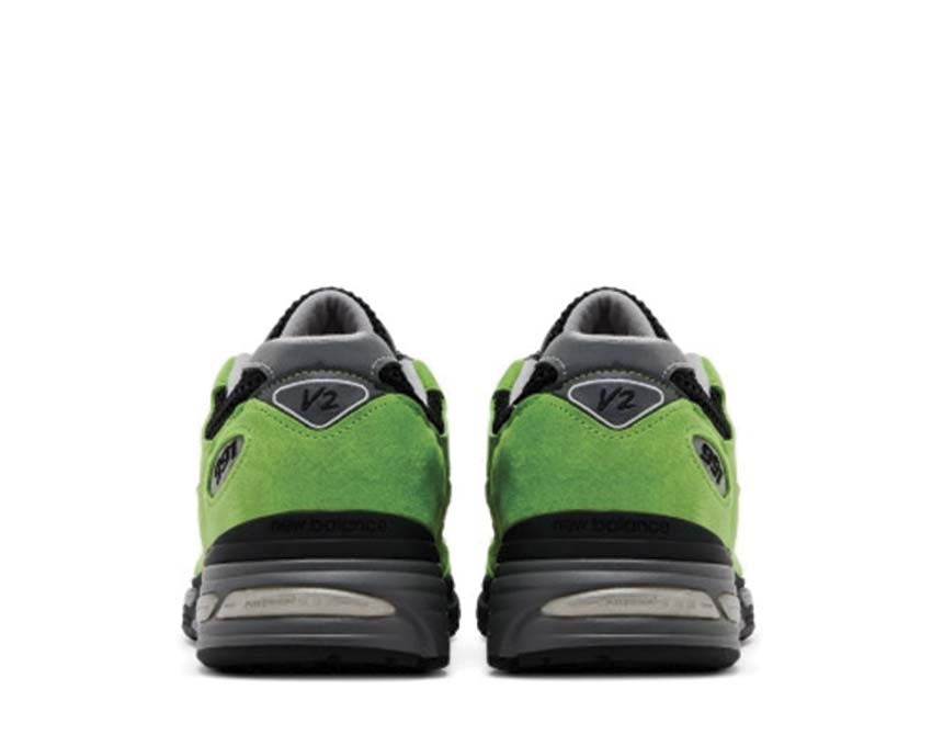 New Balance 991v2 Made in UK City Pack Olive/Brown semelle — amorti ENCAP