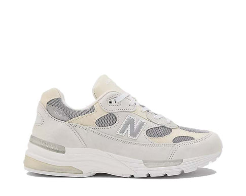 New Balance 992 Made in USA Core White — sneaker unisexe blanc réflectif argenté