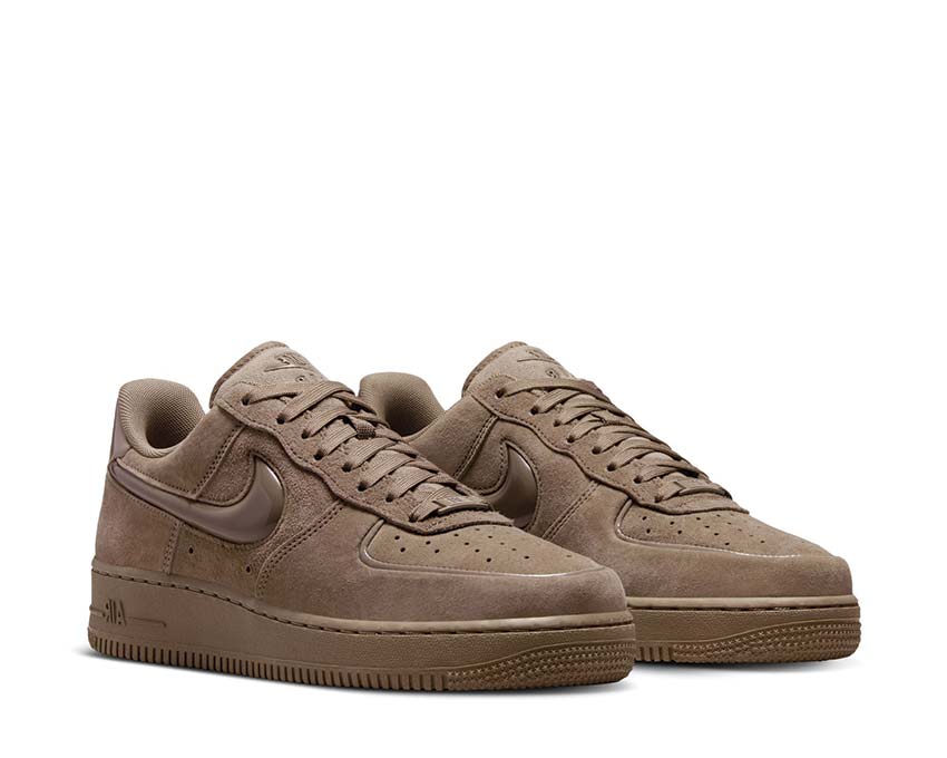 Nike Air Force 1 '07 W Mink Brown semelle — semelle Air cupsole blanche