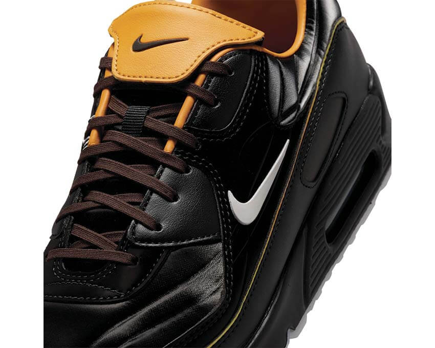 Nike Air Max 90 Mercurial Vapor vue latérale — tige mesh noir et jaune volt