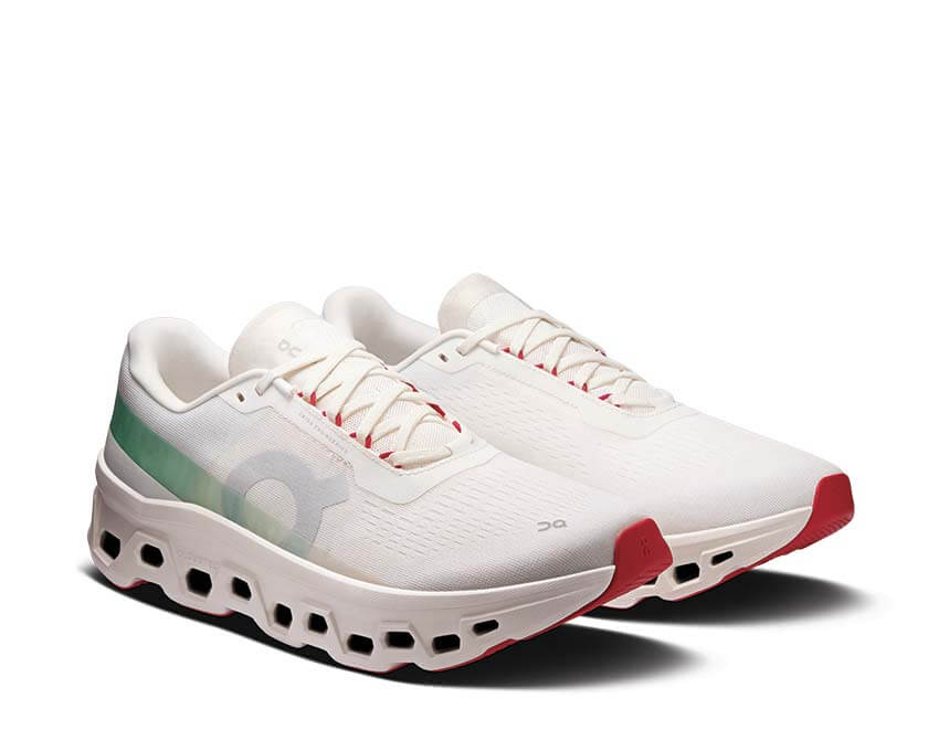 On Cloudmonster 1 Ivory — Speedboard réactif rocker avant-pied vue latérale
