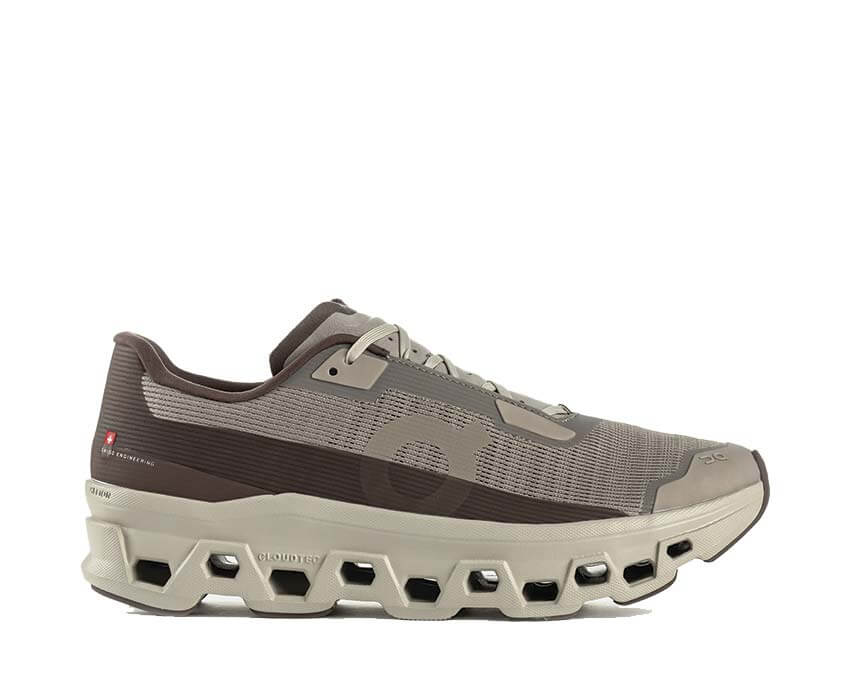 On Cloudmonster Void Fog Pearl — running maximaliste homme mesh moulé vue principale