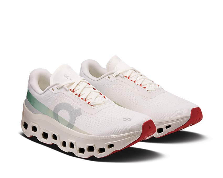 On Cloudmonster 1 W Ivory — Speedboard rocker avant-pied vue latérale femme