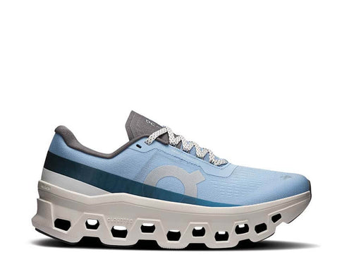 On Cloudmonster W Cerulean Ice — running maximaliste femme bleu CloudTec vue principale