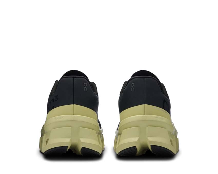 On Cloudmonster Black/Acacia sole — CloudTec men's running