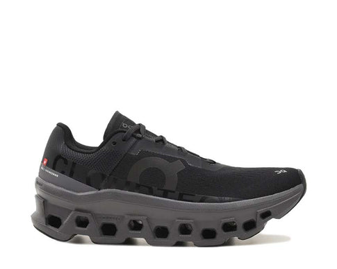 On Cloudmonster W Black/Magnet — running femme amorti CloudTec maximal