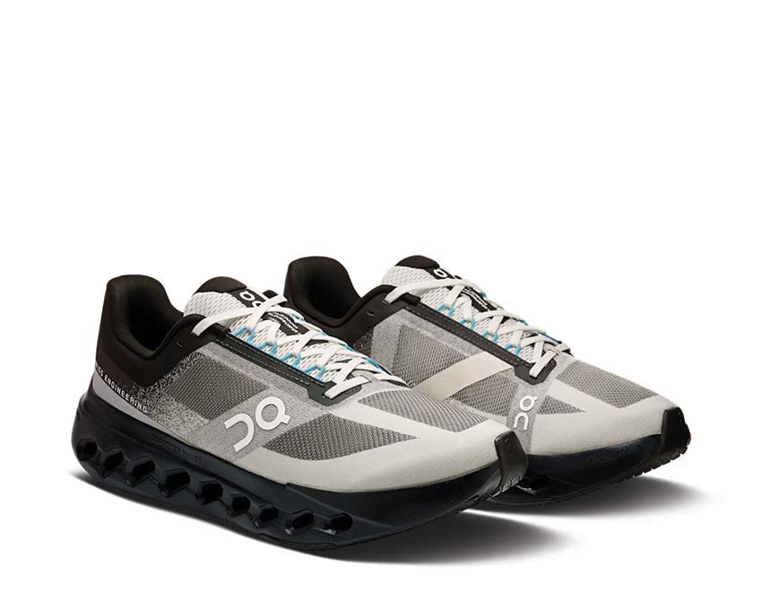 On Cloudsurfer Next Black vista laterale — tomaia flessibile scarpa running uomo