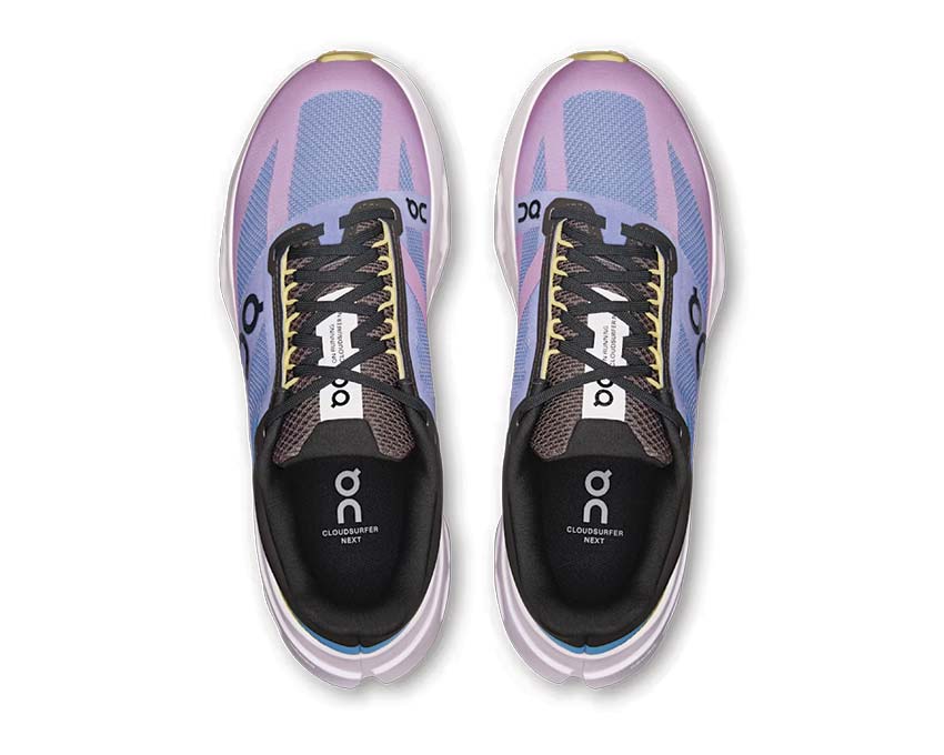 On Cloudsurfer Next W Raspberry détail — tige mesh ultralégère running femme