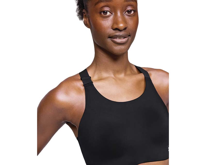 On Endurance Bra Black — brassière running high support bonnets encapsulés femme