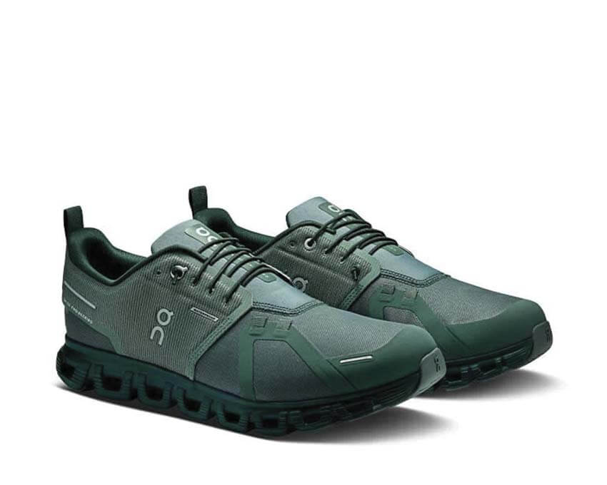 On Cloud 6 Waterproof Olive vue latérale — tige waterproof running homme