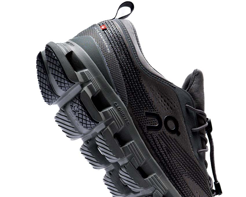 On Cloud X Z5 Asphalt/Iron dettaglio — tomaia mesh training scarpa uomo