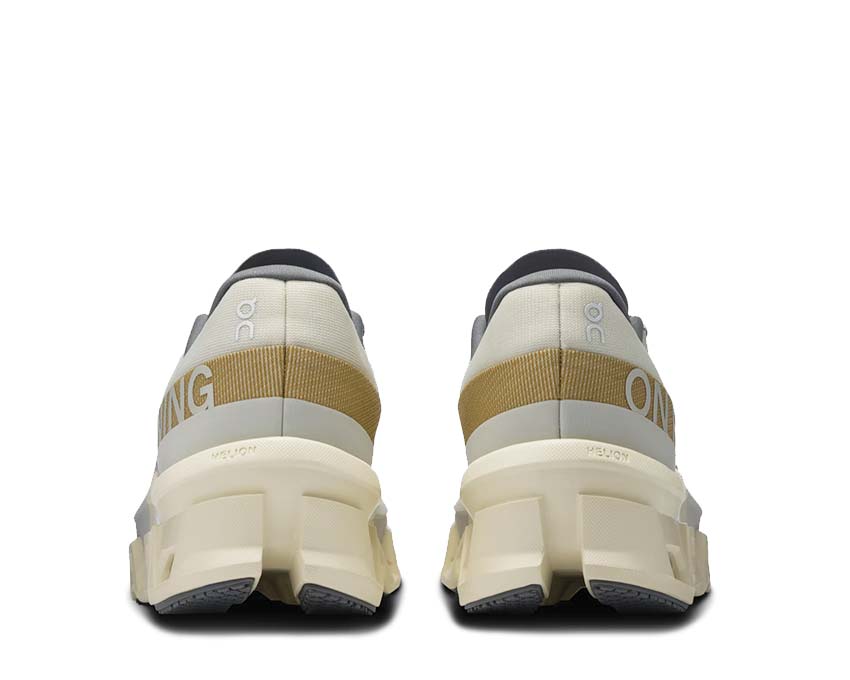On Cloudmonster 2 W Cream détail — tige mesh running femme Ice élégant