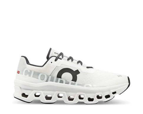 On Cloudmonster W All White — running femme CloudTec oversized tout blanc