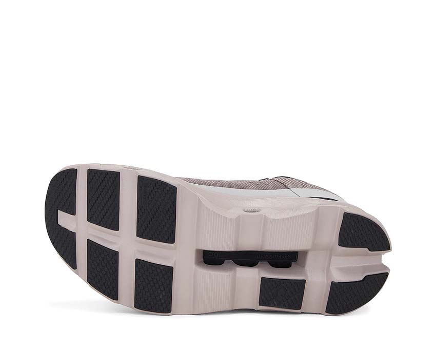 On Cloudmonster Cinder/Fog détail — tige mesh running homme