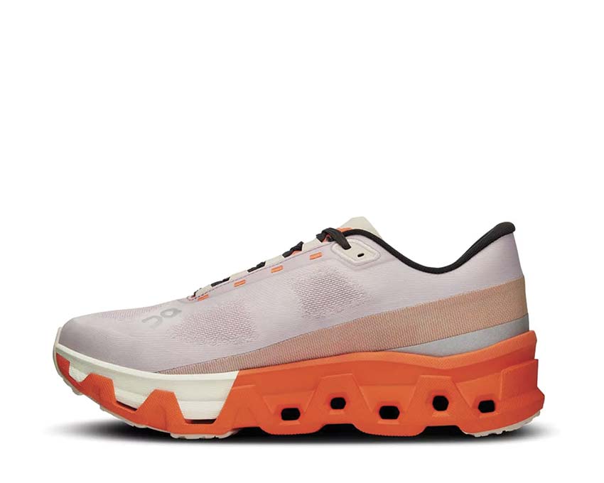 On Cloudmonster Hyper Mauve/Flame semelle — CloudTec Hyper performances