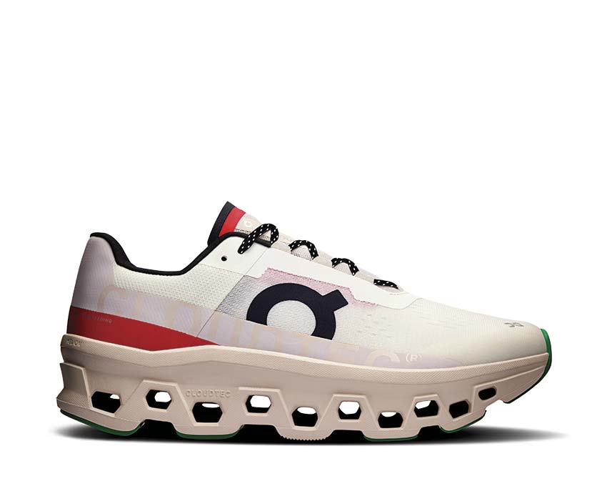 On Cloudmonster Ivory Pearl — running homme CloudTec oversized Speedboard réactif