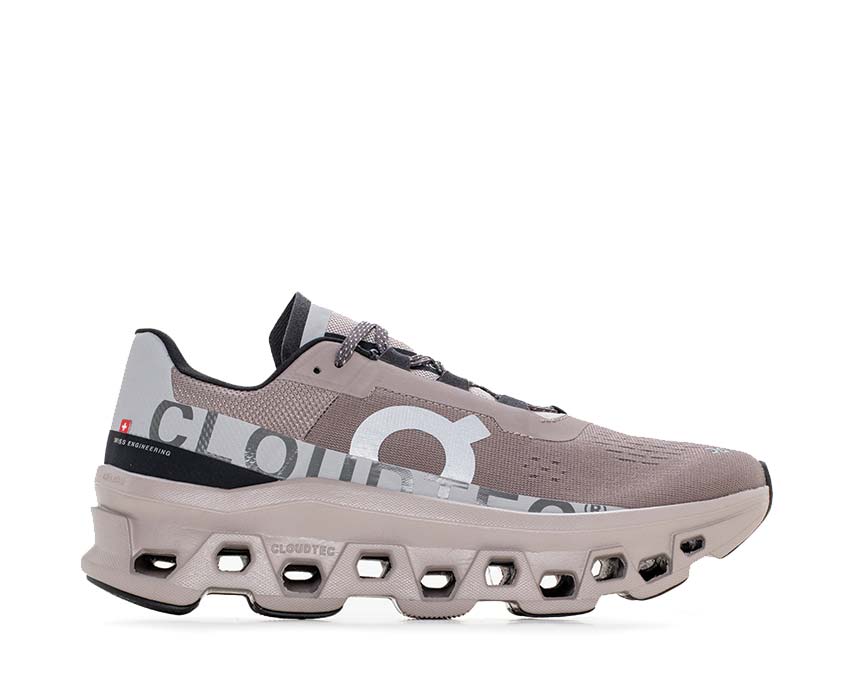 On Cloudmonster W Cinder/Fog — running femme amorti CloudTec maximal