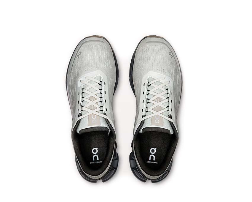 On Cloudspark Glacier/Fog detail — airy mesh men's running shoe