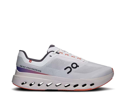 On Cloudsurfer Next White/Flame — Herren-Laufschuh CloudTec reaktiv flexibel