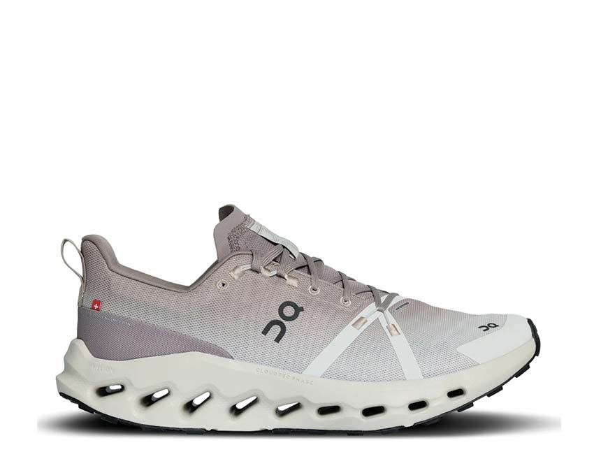 On Cloudsurfer Trail WP Desert/Wolf — waterproof trail men's running shoe Missiongrip