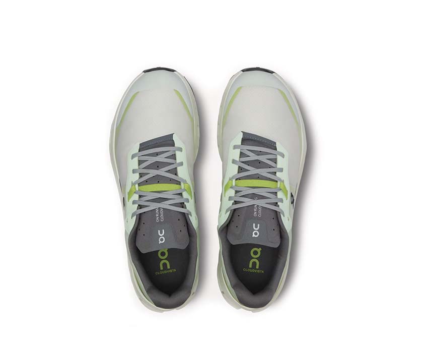 On Cloudvista 2 Lima/Kiwi detail — breathable mesh trail men