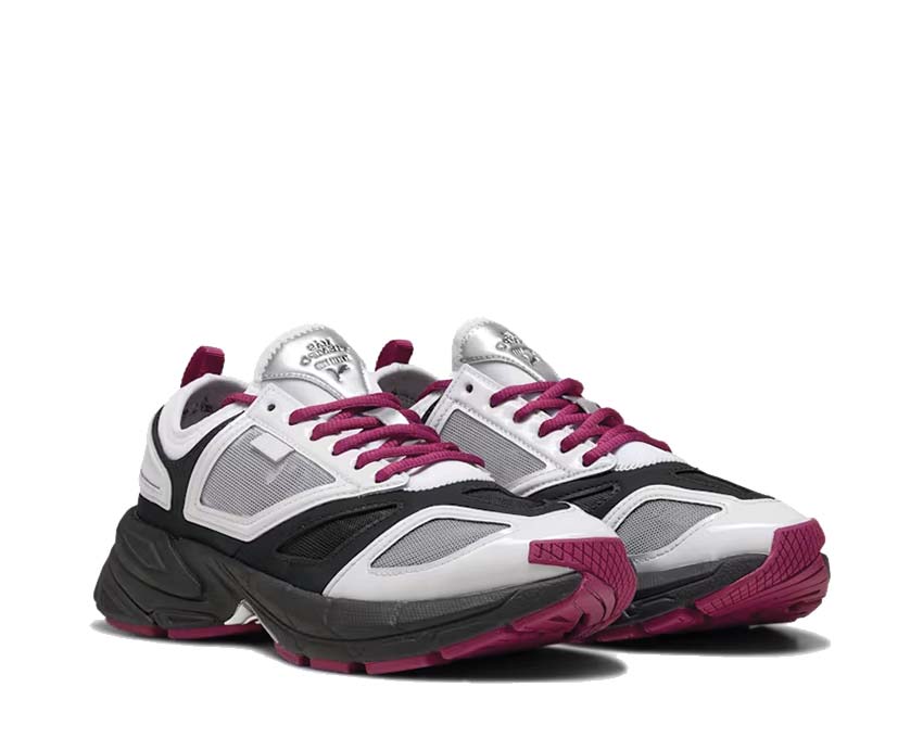 Puma Velophasis NU Feather Gray Black Magenta side view — gray magenta mesh collab