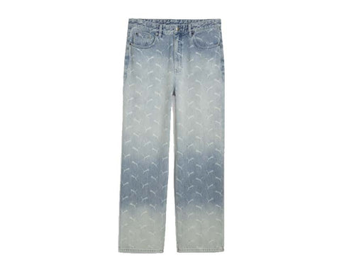 Puma x A$AP Rocky Laser Monogram Denim — veste denim monogramme laser collab A$AP Rocky