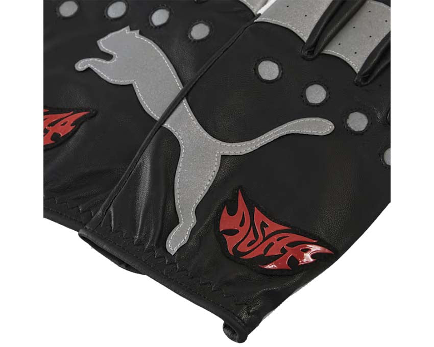 Puma x A$AP Rocky Driving Gloves Black détail — détail logo A$AP Rocky Puma