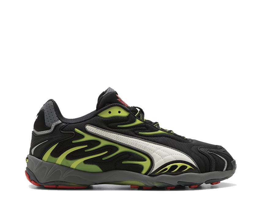 Puma x ASAP ROCKY Inhale Mesh Black White Lime — zapatilla hombre collab mesh