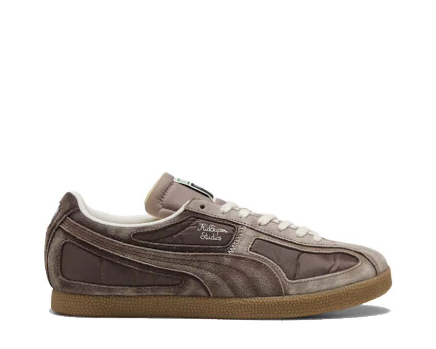 Puma Brasil Panels KidSuper Brown — sneaker homme football marron collab artiste