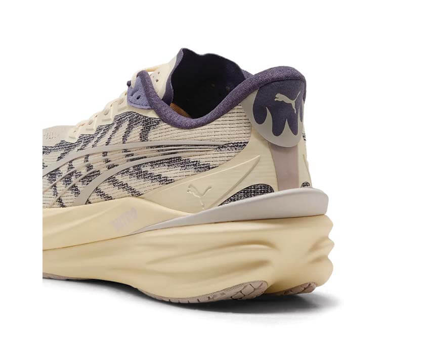 Puma Deviate Nitro 4 Jaune détail — détail logo Puma Deviate Nitro 4 buttercream