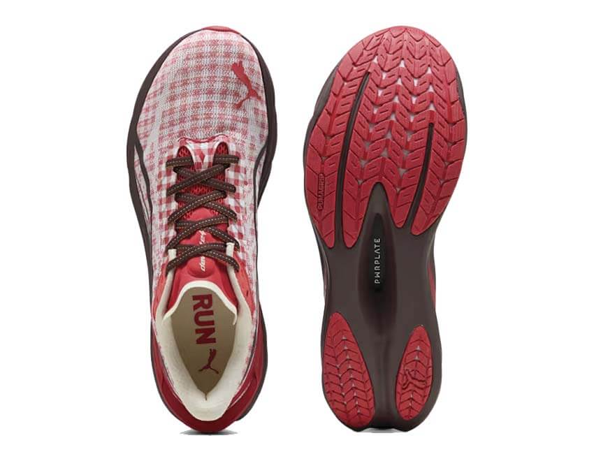 Puma Deviate Nitro 4 Check Rouge dos — talon Deviate Nitro 4 Check rouge