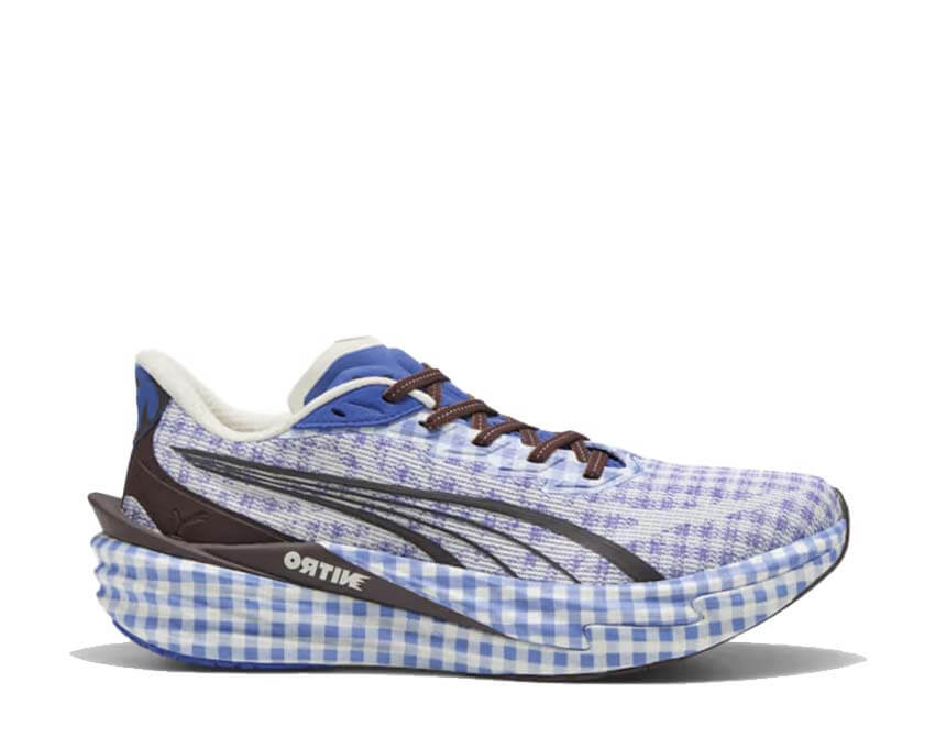 Puma Deviate Nitro 4 Check Bleu Royal — sneaker homme running bleu saphir performance