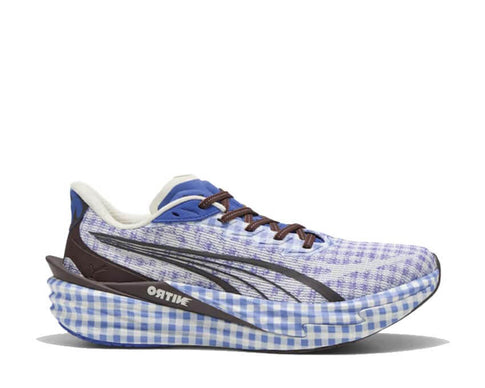 Puma Deviate Nitro 4 Check Bleu Royal — sneaker homme running bleu saphir performance