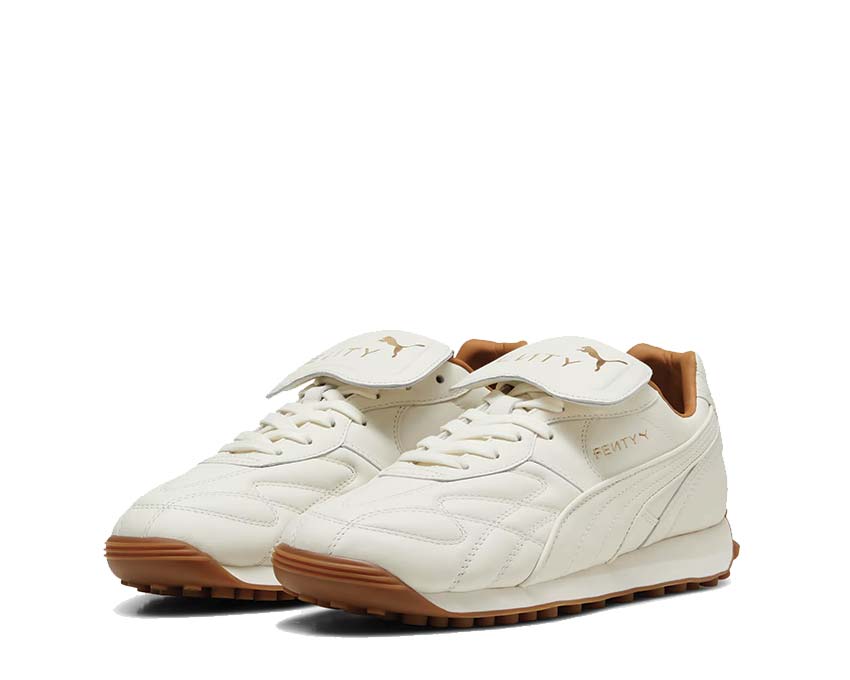 Puma x Fenty Avanti L Warm White vista lateral — caña crema diseño