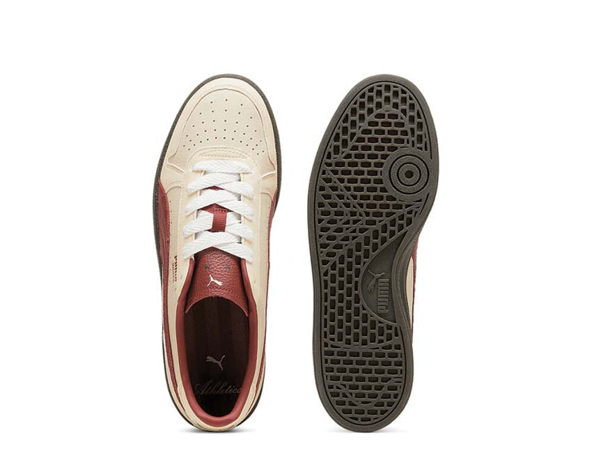Puma Indoor Players Lane Creamy Vanilla Intense Red suela — suela gum interior