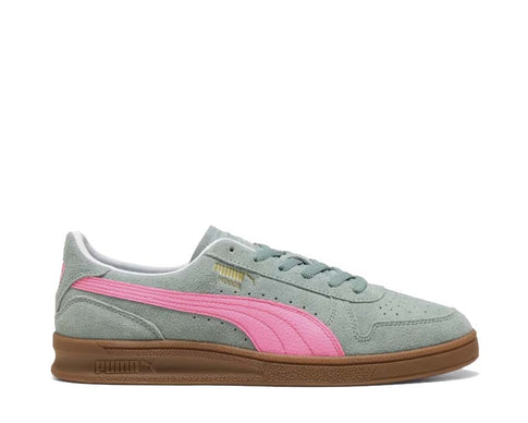 Puma Indoor Soft Green Moon Sun Struck — sneaker femme indoor cuir vintage
