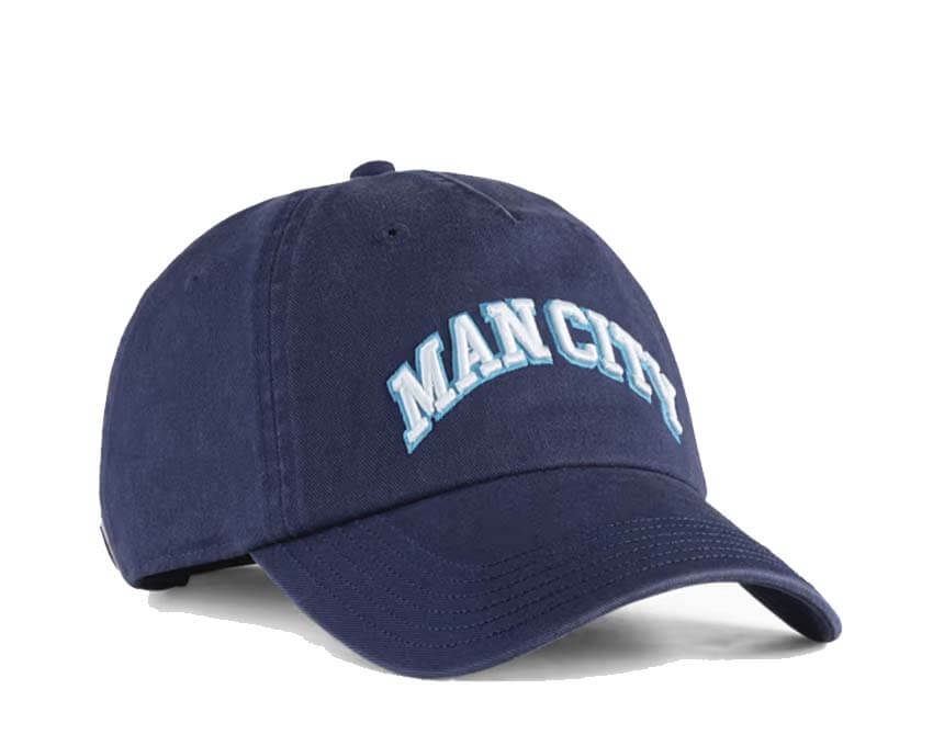 Puma MCFC Culture Cap vue — profil casquette Man City bleu Puma