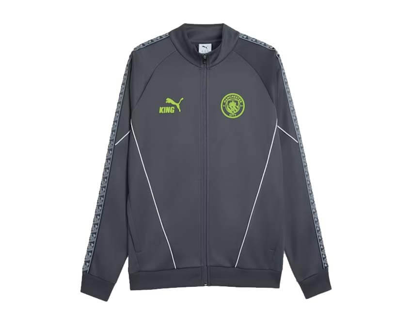 Puma MCFC KING Anthem Jacket Gris — veste anthem Man City gris galactique Puma