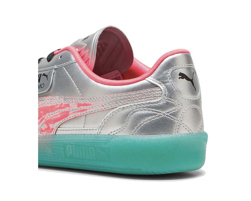 Puma Palermo NewGen Footy Silver Sparkling Green suela — suela de goma