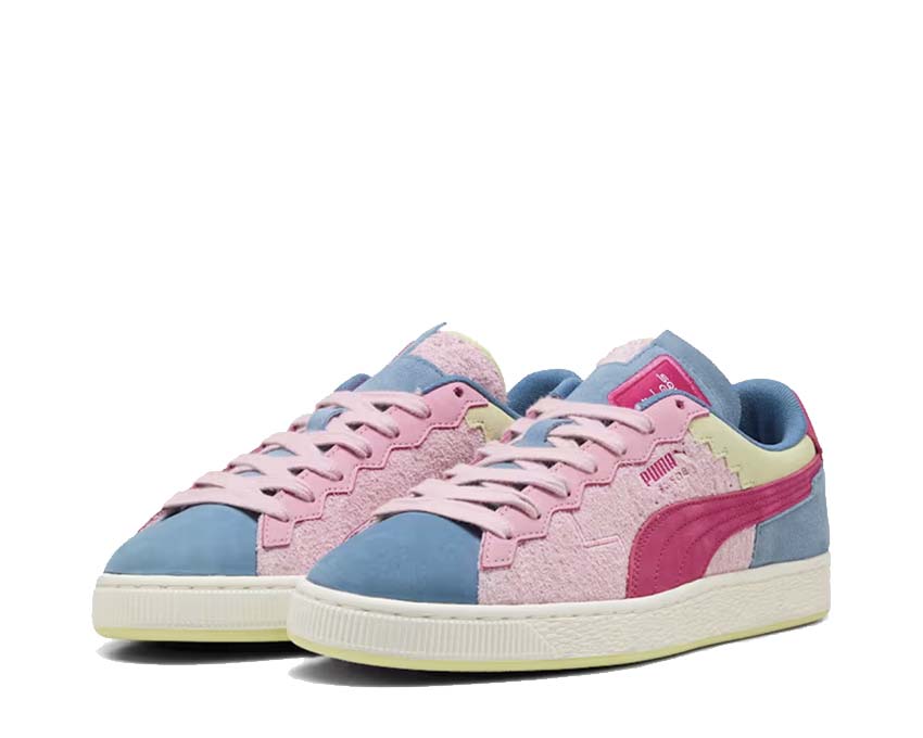 Puma x Squid Game Suede vue latérale — daim bleu orchidée Squid Game