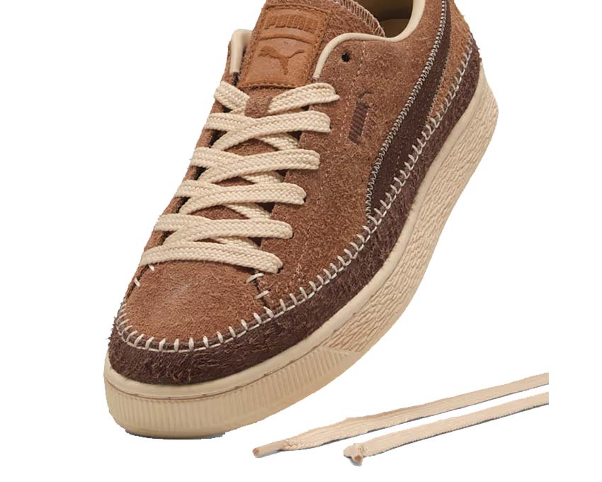 Puma Suede Moccasin Brown vue latérale — daim marron classique
